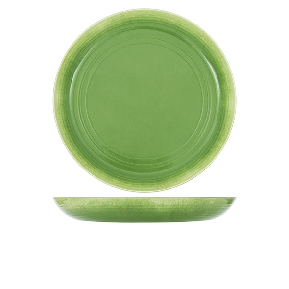 Light Green Glazed Melamine Casablanca Bowl 38 x 4.5cm