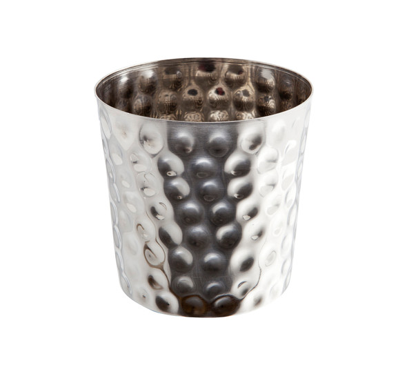 Hammered Stainless Steel Serving Cup 8.5 x 8.5cm 12 Pack