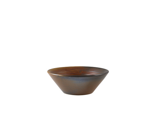 Terra Porcelain Rustic Copper Conical Bowl 14cm 6 Pack