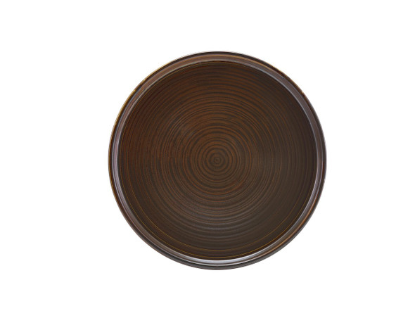 Terra Porcelain Rustic Copper Low Presentation Plate 25cm 6 Pack