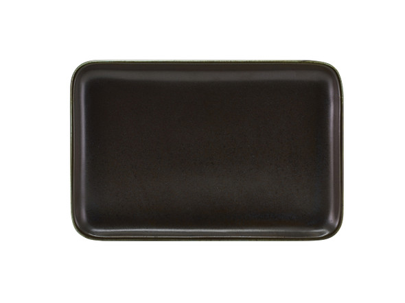 Terra Porcelain Black Rectangular Platter 30 x 20cm 3 Pack