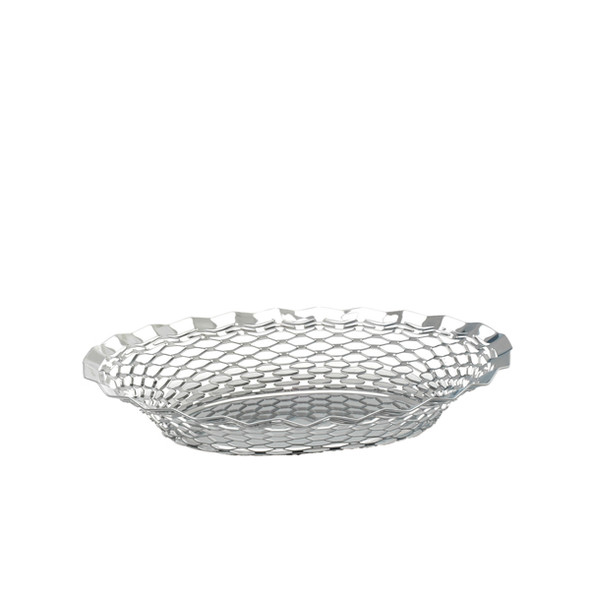 S/St.Oval Basket 9.1/2"X7"