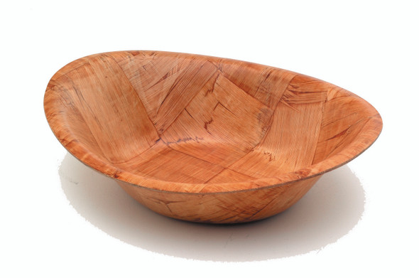 Oval Woven Wood Bowls 9"x7" Singles 12 Pack