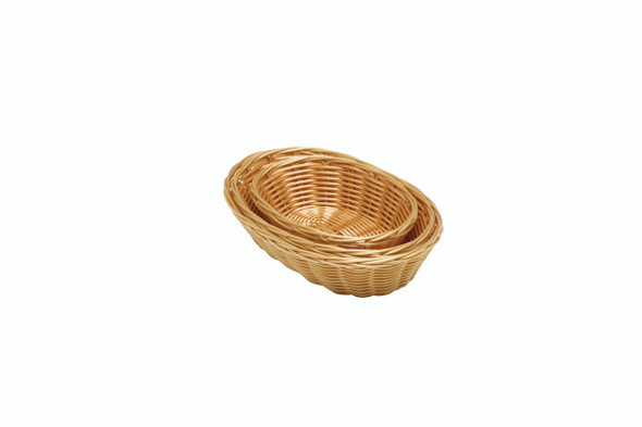 Oval  Polywicker Basket 10"X6.5"X2.5" 12 Pack