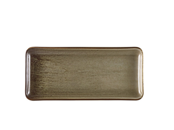 Terra Porcelain Grey Narrow Rectangular Platter 31 x 14cm 6 Pack