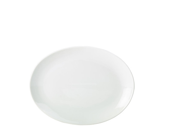 Genware Porcelain Oval Plate 24cm/9.5" 6 Pack