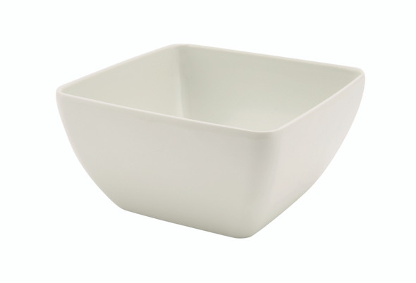 White Melamine Curved Square Bowl 12.5cm