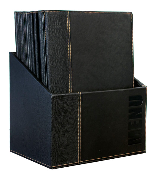 Contemporary Menu Box + 20 A4 Black Menus