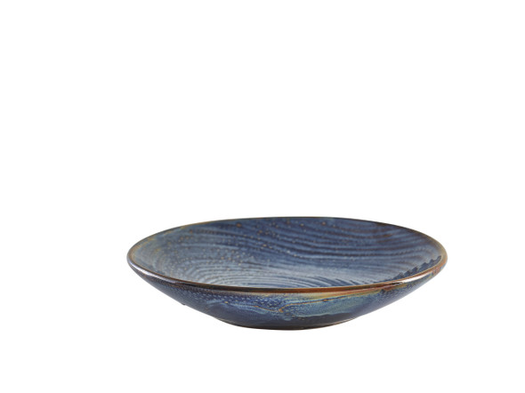 Terra Porcelain Aqua Blue Organic Coupe Bowl 21.5cm 6 Pack Group Image