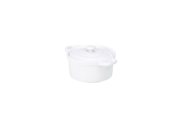 Genware Porcelain Covered Mini Casserole Dish 10.5cm/4" 6 Pack