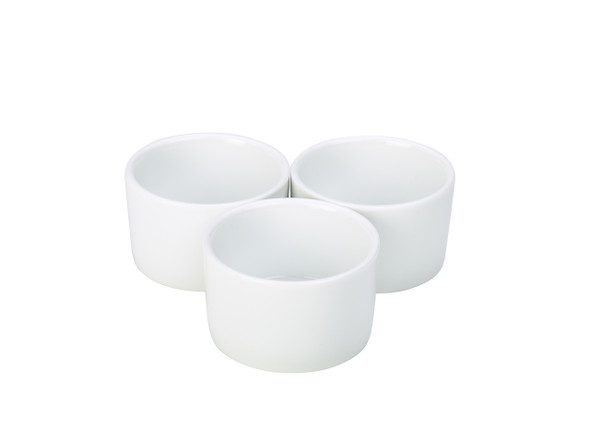 Genware Porcelain Contemporary Smooth Ramekin 8cm/3" 6 Pack Group Image