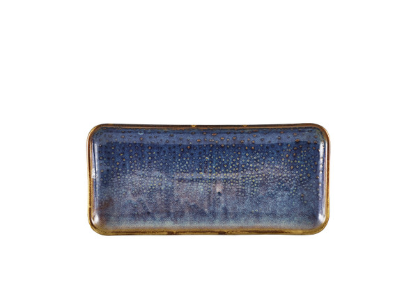 Terra Porcelain Aqua Blue Narrow Rectangular Platter 27 x 12.5cm 6 Pack