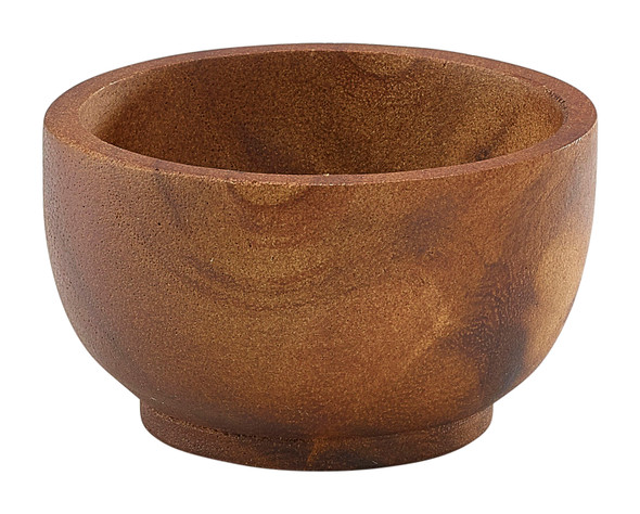 Acacia Wood Dip Pot 6cl/2oz