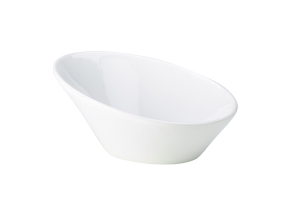 Genware Porcelain Oval Sloping Bowl 21cm/8.25" 6 Pack