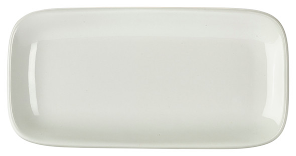 Genware Porcelain Rounded Rectangular Plate 24.5 x 12.5cm/9.75 x 5" 6 Pack