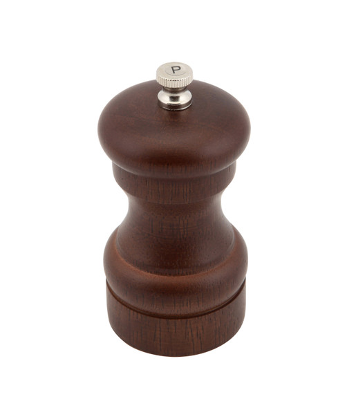 Genware Dark Wood Salt Or Pepper Grinder 10cm