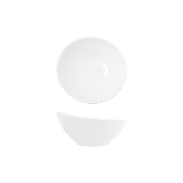 White Osaka Melamine Curved Bowl 14.4 x 14.1 x 7cm 12 Pack