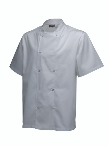 Basic Stud Jacket (Short Sleeve) White XL Size
