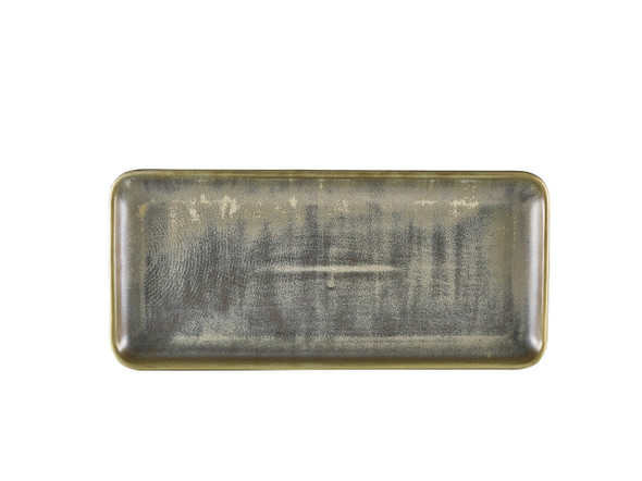 Terra Porcelain Matt Grey Narrow Rectangular Platter 31 x 14cm 6 Pack