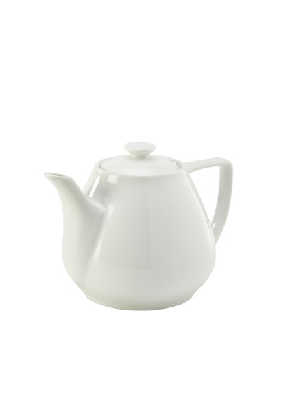Genware Porcelain Contemporary Teapot 92cl/32oz 6 Pack