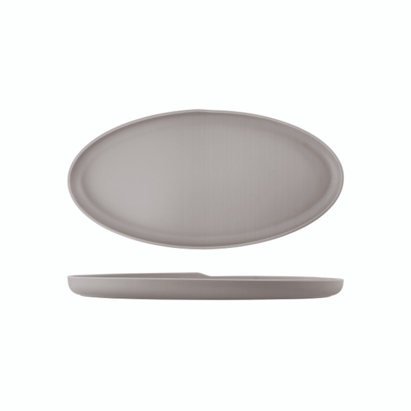 Sand Brown Copenhagen Oval Melamine Dish 47.5 x 24cm