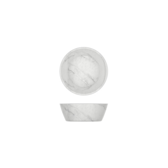 White Marble Agra Melamine Bowl 12.7 x 4.5cm 24 Pack