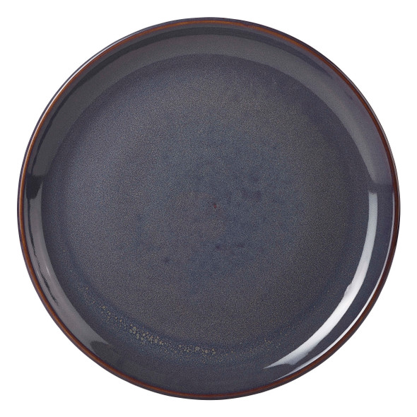 Terra Stoneware Rustic Blue Coupe Plate 19cm 6 Pack