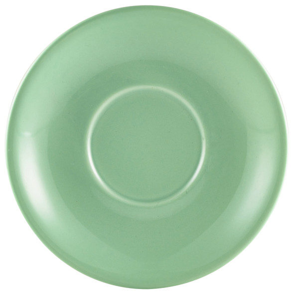 Genware Porcelain Green Saucer 13.5cm/5.25" 6 Pack