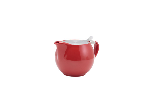 GenWare Porcelain Red Teapot with St/St Lid & Infuser 50cl/17.6oz 6 Pack