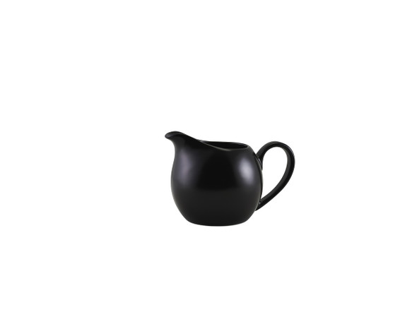 Genware Porcelain Matt Black Jug 14cl/5oz 6 Pack