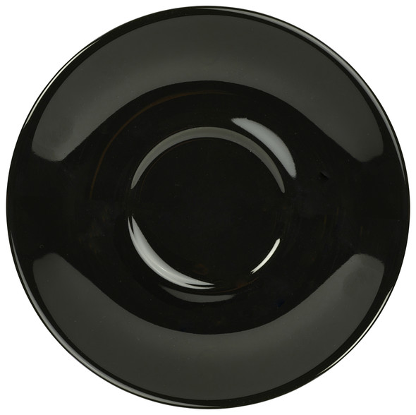 Genware Porcelain Black Saucer 13.5cm/5.25" 6 Pack