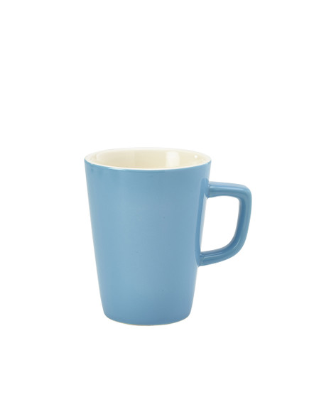 Genware Porcelain Blue Latte Mug 34cl/12oz 6 Pack