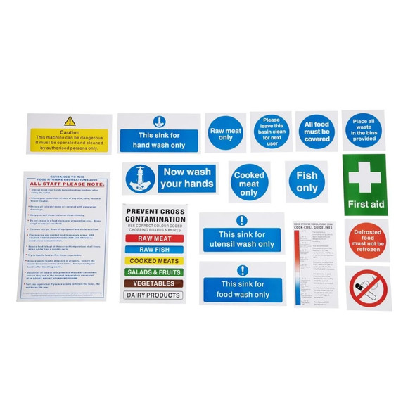 Vogue Bumper Catering Hygiene Sign Pack