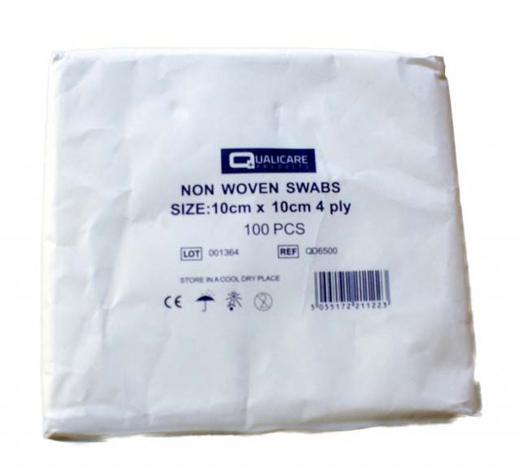 Non Woven Swabs  10cm X 10cm 100 Pack