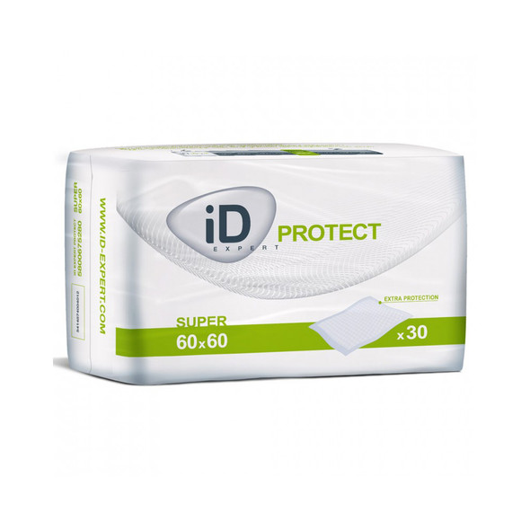 iD Protect Super 60cm x 60cm Bed Pads packaging