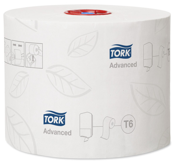 Full shot of Tork M127530 Premium Compact Toilet Rolls.