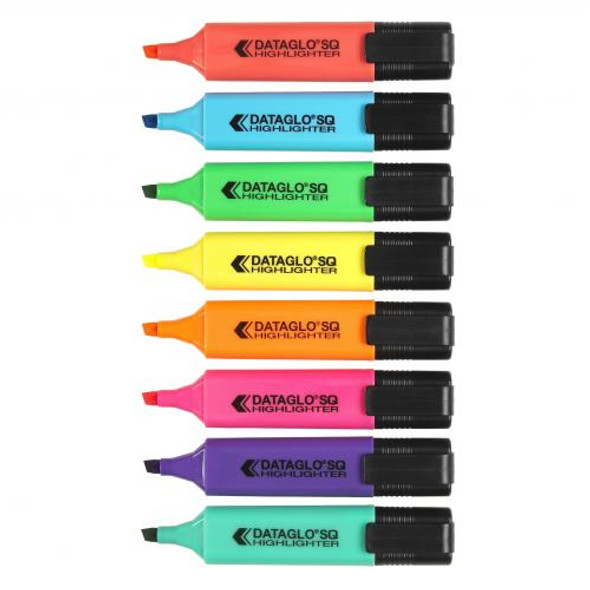 Group of Red Blue Green Yellow Orange Pink Purple and Teal Highlighters