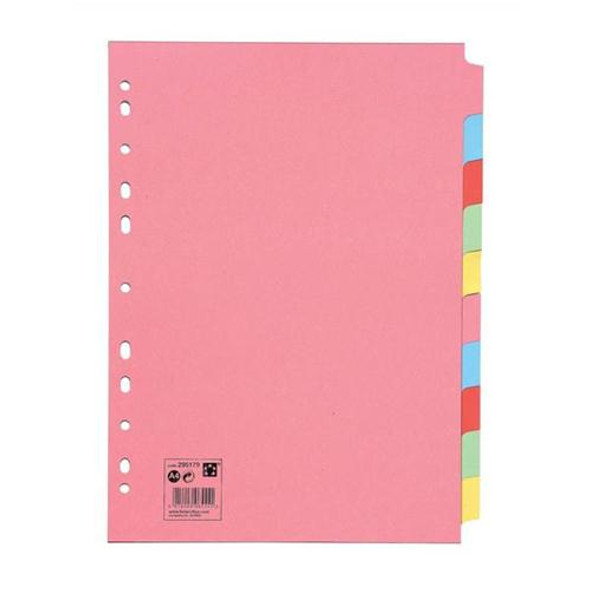 A4 Multicolour Punched Subject Divider