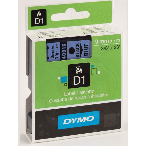 Dymo D1 Tape 12mmx7mm Black On Blue