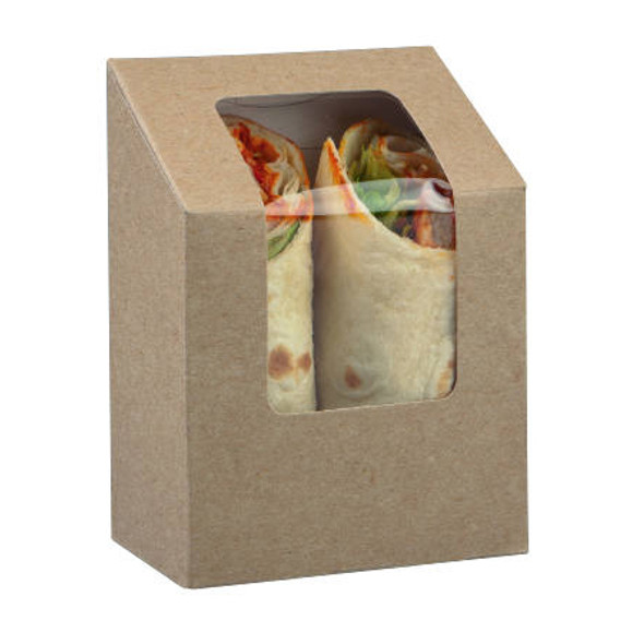 Full shot of Colpac Compostable Tuck Top Kraft Wrap Pack.