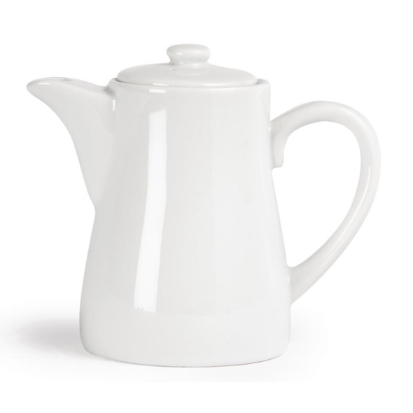 Olympia Whiteware Coffee Pots 310ml in a white background.