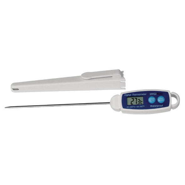 Hygiplas Digital Water Resistant Thermometer full view.