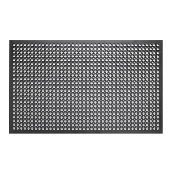 Full shot of Jantex Rubber Anti Fatigue Mat Black.