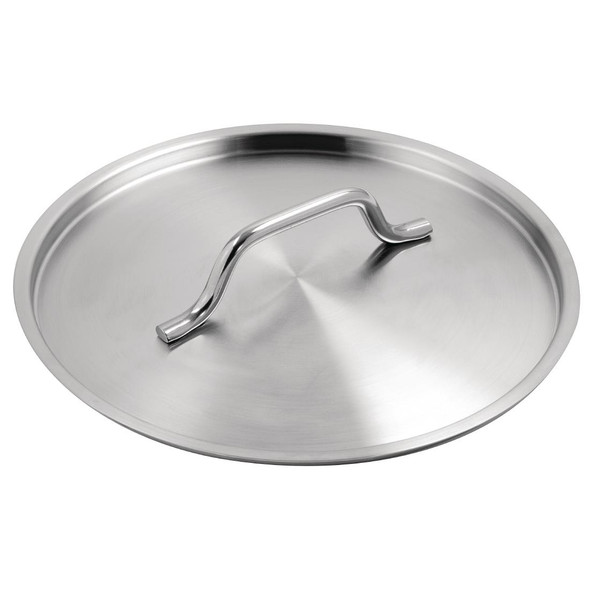 Full shot of Vogue Stainless Steel Saucepan Lid 240mm.