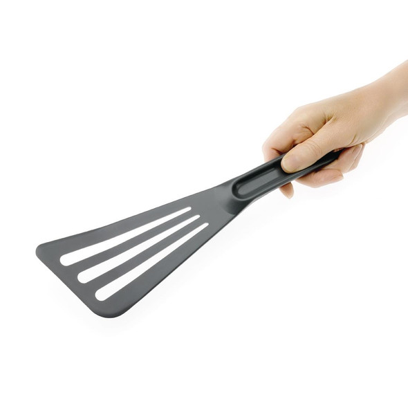 Matfer Bourgeat High Heat Spatula in hand.