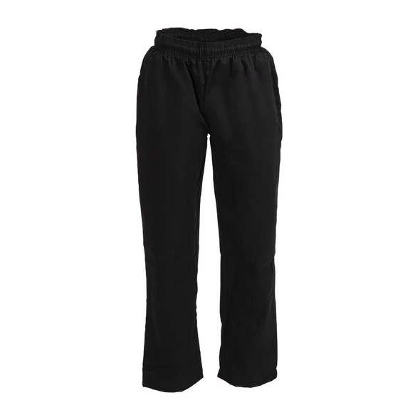 Front view of Whites Vegas Chef Trousers Polycotton Black M.