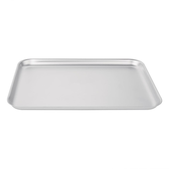 Side top view of Vogue Aluminium Baking Tray 370 x 265mm.