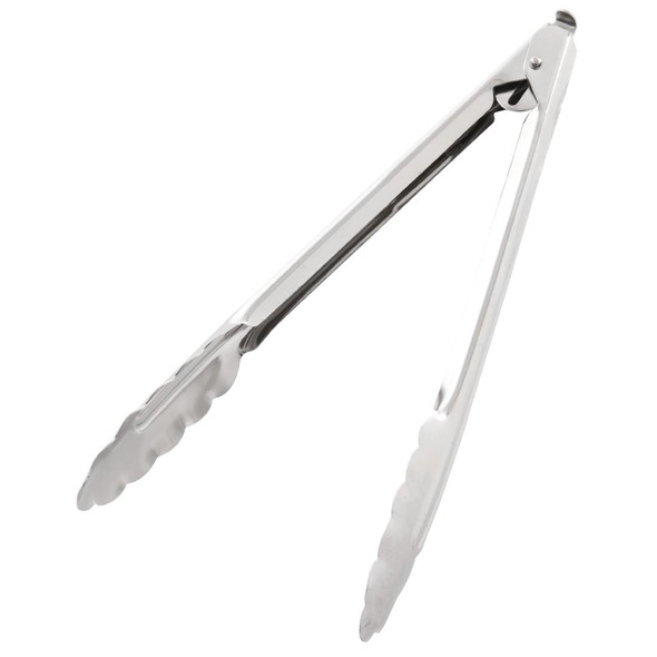 Full view of Vogue Catering Tongs 10".