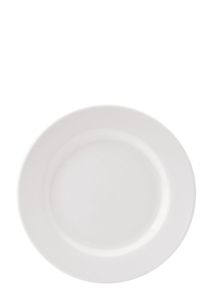 Pure White Wide Rim Plate 8 inch