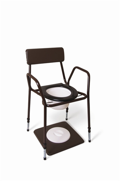 Adjustable Height Stacking Commode With Pan